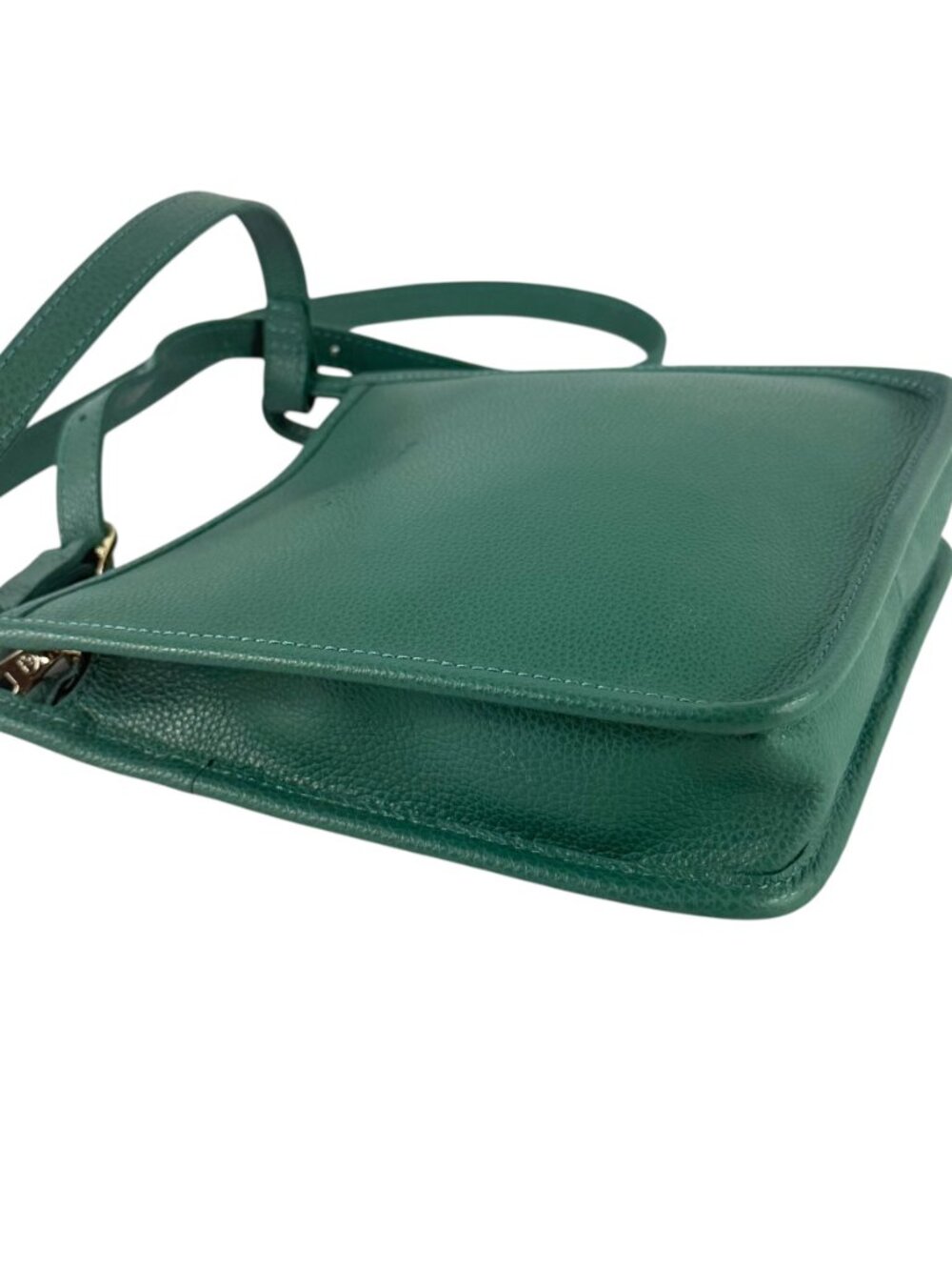 LONGCHAMP Le Foulonne Teal Leather Small Crossbody Shoulder Bag Made in France - Picture 5 of 15